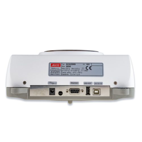 Waga precyzyjna laboratoryjna axis acz 220g gniazda wejściowe