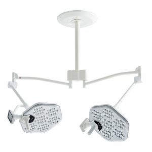 Lampa zabiegowo-operacyjna dwuczaszowa bezcieniowa S300DC sufitowa