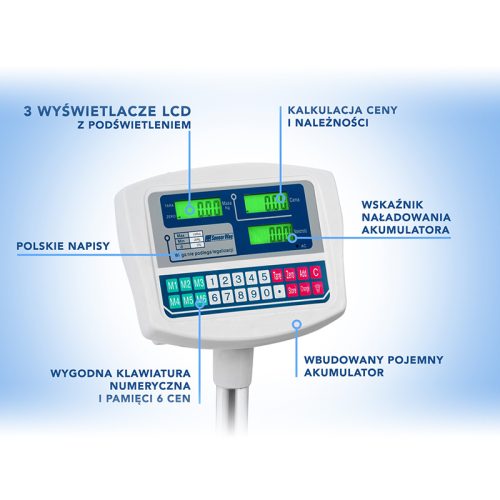 Waga platformowa ACS DY-618 300kg/50g bez legalizacji - obrazek 6